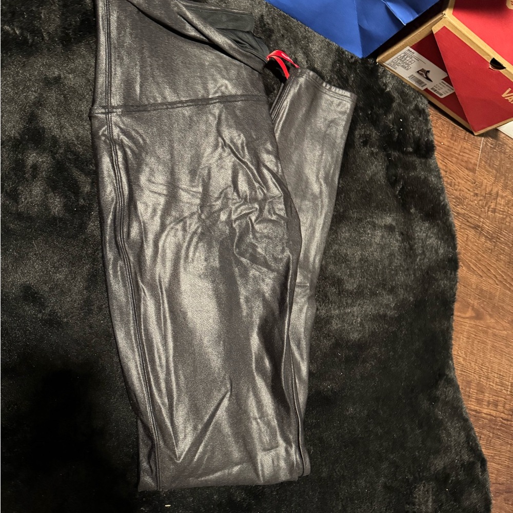 SPANX faux leatherBlack Leggings